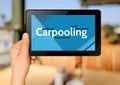 Carpooling internet concept