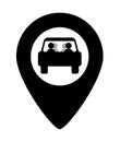 Carpooling map point symbol icon Royalty Free Stock Photo