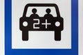 Carpooling point sign Royalty Free Stock Photo