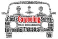 Carpooling word cloud concept