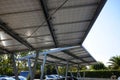 Carport with solar panels Royalty Free Stock Photo