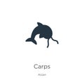 Carps icon vector. Trendy flat carps icon from asian collection isolated on white background. Vector illustration can be used for Royalty Free Stock Photo