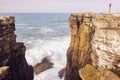 Carrack of Crows- Cabo Carvoeiro in Portugal Royalty Free Stock Photo