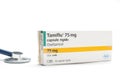 Carrara, Italy - March 23, 2020 - A pack of Tamiflu oseltamivir, a drug used in some Italian hospitals for the treatment of Royalty Free Stock Photo