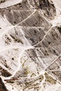 Carrara marble quarries on the mountains of the Apuan Alps. Roads of access to places of extraction Royalty Free Stock Photo