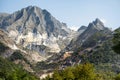 Carrara marble quarries mountains landscape , Tuscany, Italy Royalty Free Stock Photo