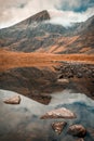 Carrauntoohil peak Mountains Kerry higher in Ireland reflection lake