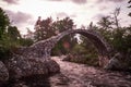 The Carrbridge bridge in Scotland Royalty Free Stock Photo