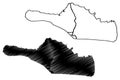 Carrefour City Republic of Haiti, Hispaniola island, Ouest department map vector illustration, scribble sketch City of Carrefour