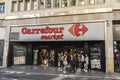 Carrefour market in Les Rambles of Barcelona, Catalonia, Spain