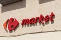 Carrefour Market signboard at Plaza Libertad street