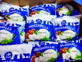 Carrefour mozzarella cheese display Royalty Free Stock Photo