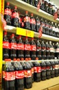 Carrefour supermarket chain, coco cola section, Maltepe Istanbul Turkey March 26 2011 Royalty Free Stock Photo