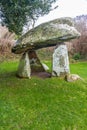 Carreg Coetan Arthur Burial Chamber. Royalty Free Stock Photo