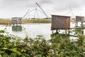 Carrelet de PÃÂªche, the emblematic fisherman`s hut of the coastal landscapes of Vendee