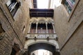 Carrer del Bisbe Irurita, Barcelona Old City, Spain Royalty Free Stock Photo