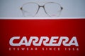 Carrera glasses eyewear since 1956 - Moscow, Russia, July 31, 2020 Royalty Free Stock Photo