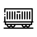 Carriage container transportation icon vector outline illustration