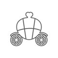 carriage with a heart icon. Element of Romance for mobile concept and web apps icon. Outline, thin line icon for website design