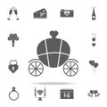 carriage with a heart icon. Romance icons universal set for web and mobile