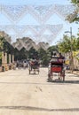 Carriage horses at the fair Royalty Free Stock Photo