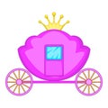 Carriage icon, cartoon style