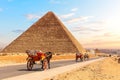 A Carriage near the Pyramids of Egypt, Giza
