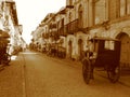 Carriage at the Old Spanish Town of Vigan Royalty Free Stock Photo