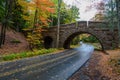 Arched Carriage Road Bridge, Acadia Natinal Park, Maine Royalty Free Stock Photo