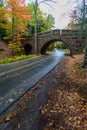 Stone Carriage Road Bridge, Acadia Natinal Park, Maine Royalty Free Stock Photo