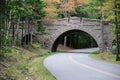 A carriage road bridge in Acadia National park. Royalty Free Stock Photo