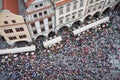 Carriage seen by looking downward from Old Town Hall Praha Royalty Free Stock Photo