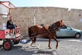 Carriage on the streets of the Old City of Acre, Northern Israel