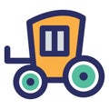 Carriage, tonga carriage Vector icon which can easily modify or edit Royalty Free Stock Photo