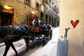 Carriage for tourists in Florence street