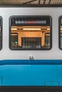 Carriage window of Glacier train from Zugspitze station on top of Germany