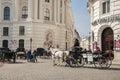 Carriages on the streets of Vienna city