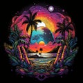 The Carribean Clip Art or T-Shirt Design illustration