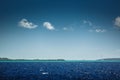 Carribean sea and beautiful tropical nature. View toward Saona i