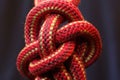 carrick bend knot for joining heavy ropes Royalty Free Stock Photo