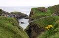 Carrick-a-rede rope bridge national park, antrim coast, northern