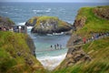 Carrick-a-Rede Rope Bridge, Northern Ireland. Royalty Free Stock Photo