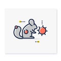 Carrier animal color icon