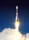 Carrier Rocket Soyuz-Fregat Takes Off