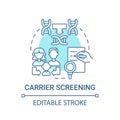 Carrier screening blue concept icon Royalty Free Stock Photo