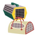 Carriers with grid for animals, cats, dogs, animal care