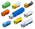 Carriers. Set of trucks,fuel and construction vehicles.