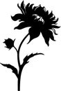 carrion flower Black Silhouette Generative Ai