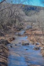 Carrizo Creek flowing through Carrizo in the Fort Apache Indian Reservation, Carrizo, Arizona USA