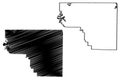 Carroll County, Arkansas U.S. county, United States of America,USA, U.S., US map vector illustration, scribble sketch Carroll